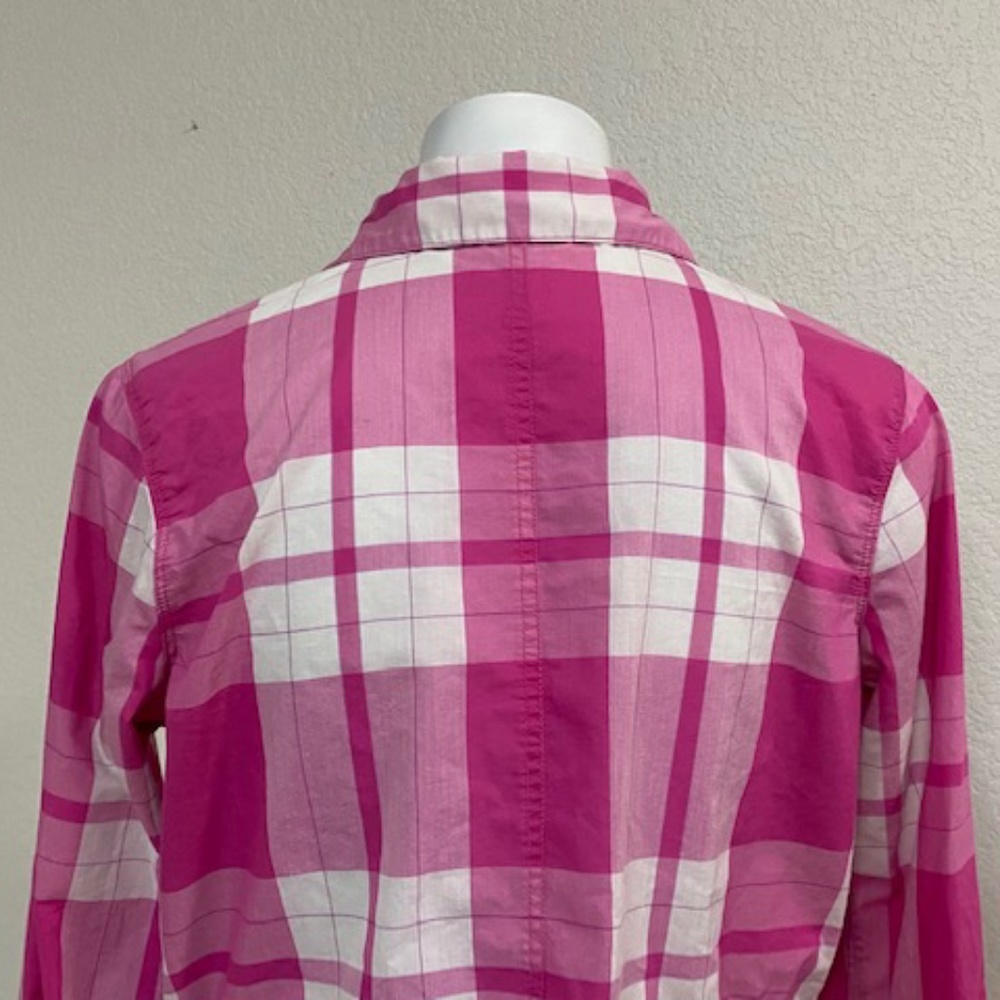 The North Face Pink Plaid Shirt Size Medium - Picture 11 of 13